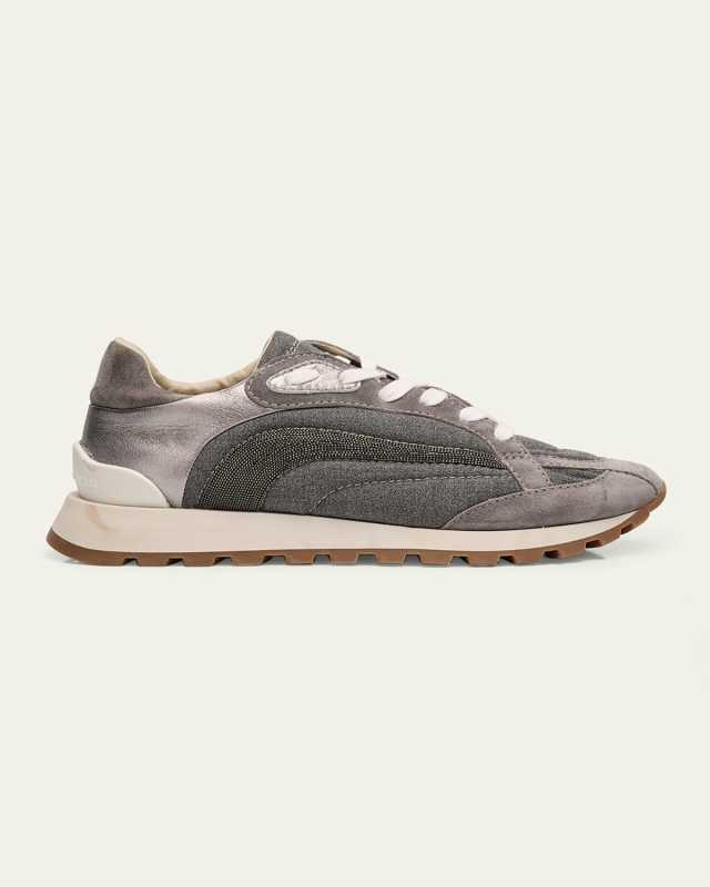 Wool Monili Metallic Runner Sneakers